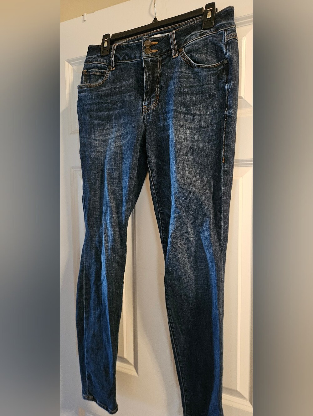 CAbi Women's Skinny Jeans in Dark Blue Wash